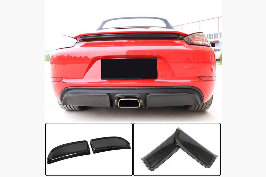 Porsche Boxster/Cayman 982 (718) 2016- Rear Bumper Diffuser V2 (2016-2019, Carbon) Image