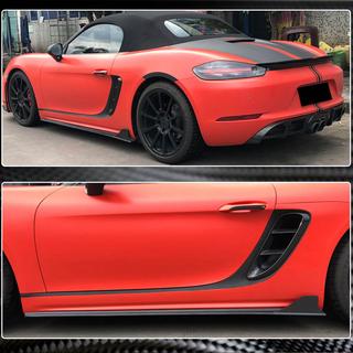 Side Skirts V1 (2016-2019, Carbon) Porsche Boxster/Cayman 982 (718) 2016- photo 4