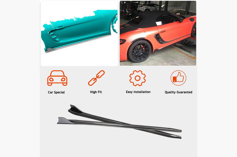 Porsche Boxster/Cayman 982 (718) 2016- Side Skirts V1 (2016-2019, Carbon) Photo 2