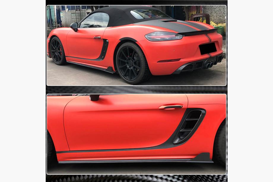 Porsche Boxster/Cayman 982 (718) 2016- Side Skirts V1 (2016-2019, Carbon) Photo 4