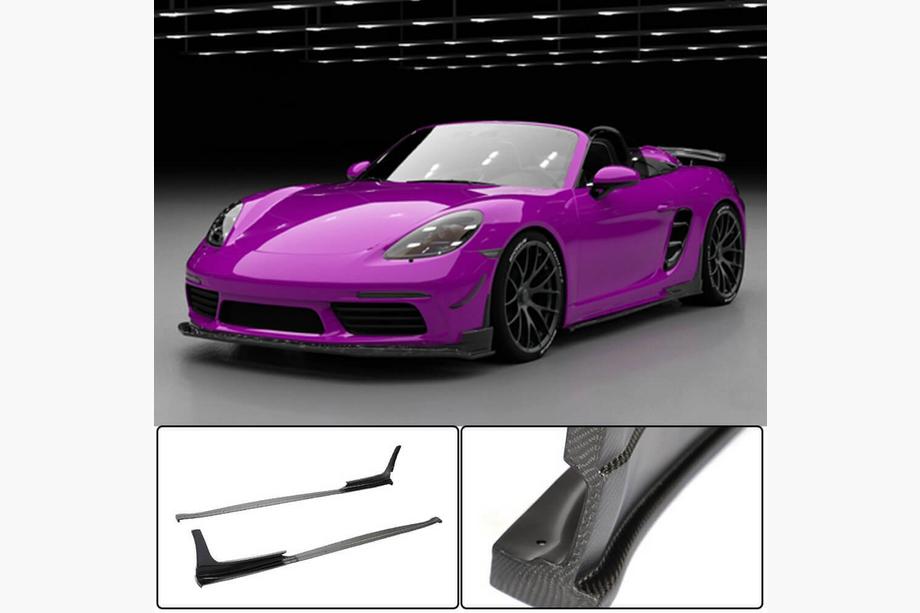 Porsche Boxster/Cayman 982 (718) 2016- Side Skirts V2 (2016-2019, Carbon) Image