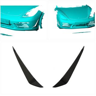 Front bumper lip (Carbon) Porsche Boxster/Cayman 982 (718) 2016- photo 2