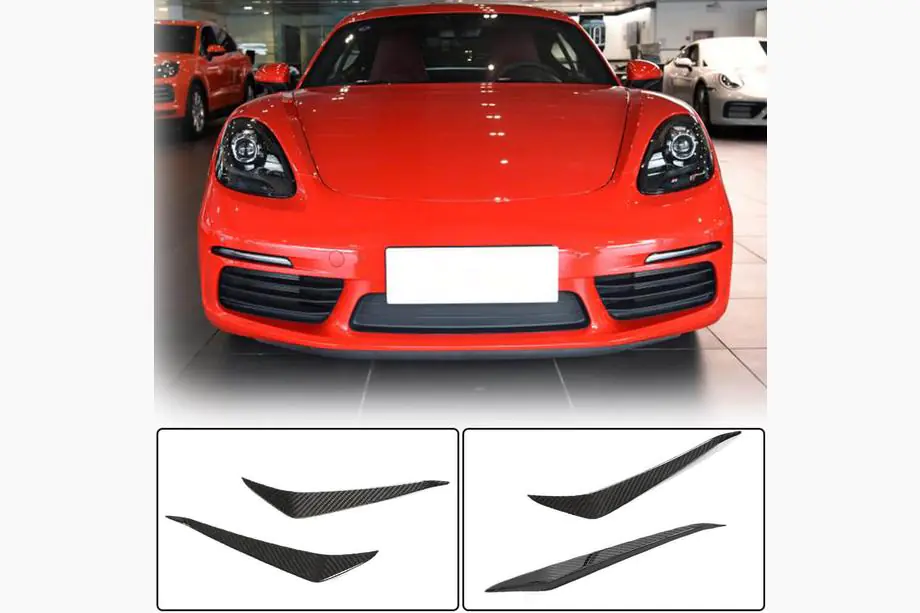 Porsche Boxster/Cayman 982 (718) 2016- Front bumper lip (Carbon) Image