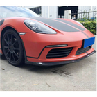 Porsche Boxster/Cayman 982 (718) 2016- Front Bumper Lip V2 Overlay (2016-2019, Carbon) photo 4