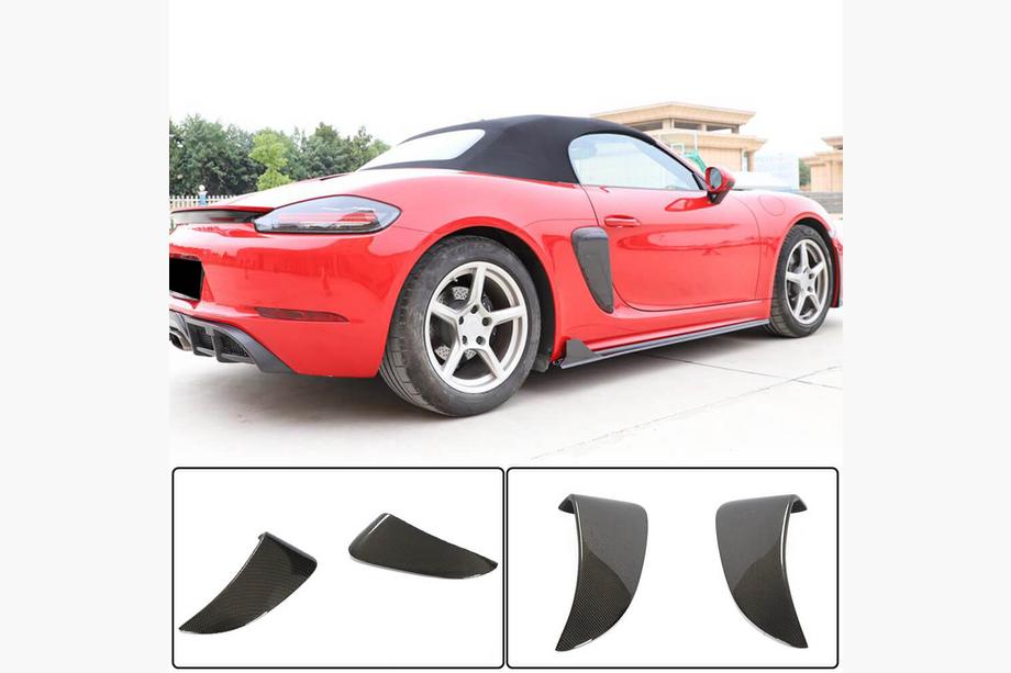 Porsche Boxster/Cayman 982 (718) 2016- Rear Fender Covers (2016-2019, Carbon) Image