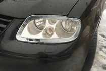 Volkswagen Caddy 2004-2010 Headlight Covers (2 pcs, Stainless Steel) photo 1