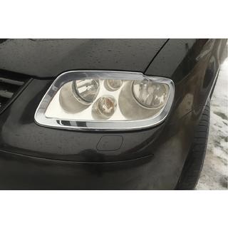 Headlight Covers (2 pcs, Stainless Steel) Volkswagen Caddy 2004-2010 photo 1