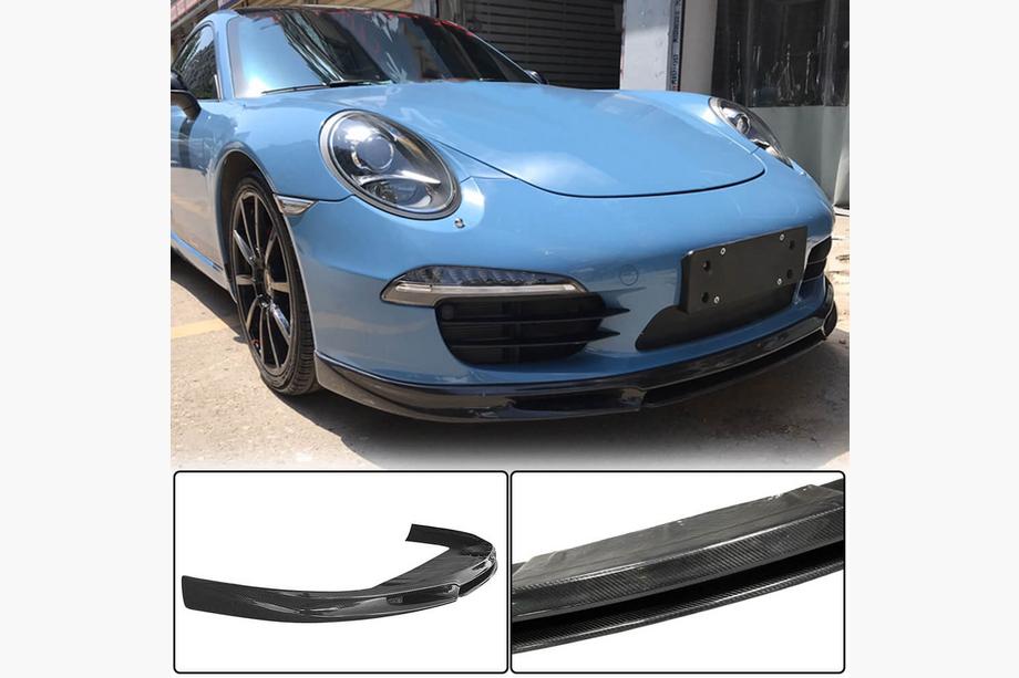 Porsche 911 (991) 2011–2019 Front Bumper Lip Spoiler (for Carrera 2011-2015, Carbon) Image