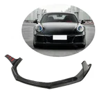 Porsche 911 (991) 2011–2019 Front Bumper Lip Spoiler (for Carrera 4 GTS 2017-2018, Carbon) photo 1