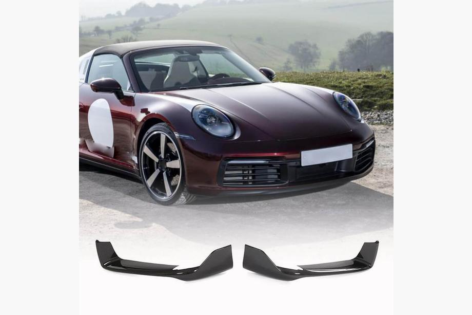 Porsche 911 (992) 2018– Carbon Front Bumper Flaps for Carrera 4 S 4S Image