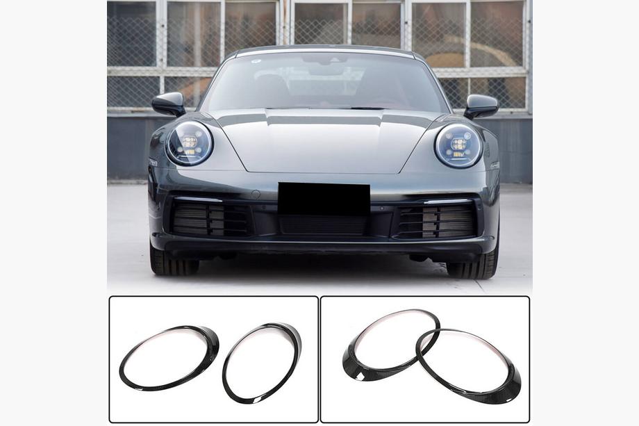 Porsche 911 (992) 2018– Headlight Covers (Carbon) Image