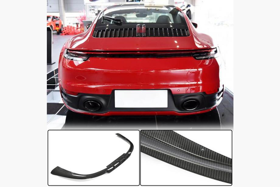 Porsche 911 (992) 2018– Rear Bumper Diffuser for Carrera/Targa, Carbon Image