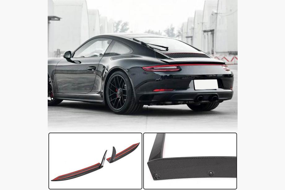 Porsche 911 (991) 2011–2019 Rear bumper covers for Carrera 4 GTS 2017-2018, Carbon Image