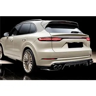 Rear Bumper Diffuser (2018-2023, Carbon) Porsche Cayenne 2018- photo 1