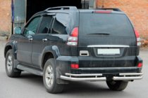 Toyota Land Cruiser Prado 120 2002-2009 Rear double corner bars AK003-1 (2 pcs, stainless steel) photo 1