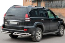 Toyota Land Cruiser Prado 120 2002-2009 Rear double corner bars AK003-1 (2 pcs, stainless steel) photo 3