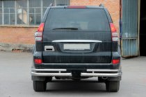 Toyota Land Cruiser Prado 120 2002-2009 Rear double corner bars AK003-1 (2 pcs, stainless steel) photo 2