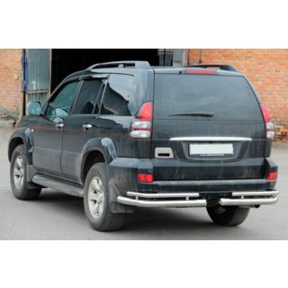 Rear double corner bars AK003-1 (2 pcs, stainless steel) Toyota Land Cruiser Prado 120 2002-2009 photo 1