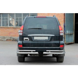 Rear double corner bars AK003-1 (2 pcs, stainless steel) Toyota Land Cruiser Prado 120 2002-2009 photo 2