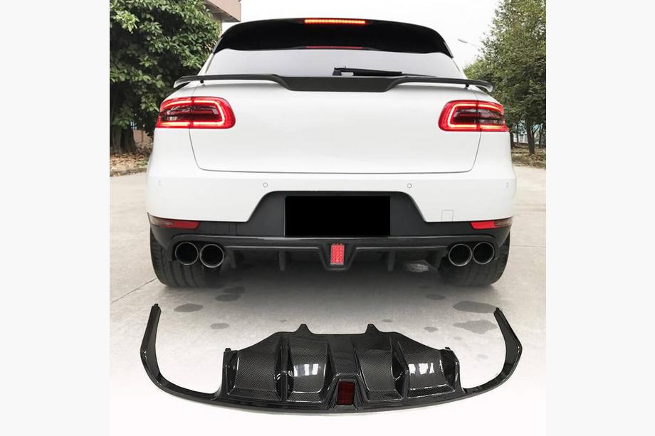 Porsche Macan 2014-2024 Rear Bumper Diffuser V2 (2014-2021, Carbon) Image