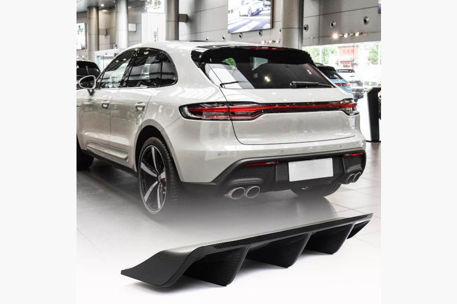 Porsche Macan 2014-2024 Rear Bumper Diffuser V1 (2021+, Carbon) Image