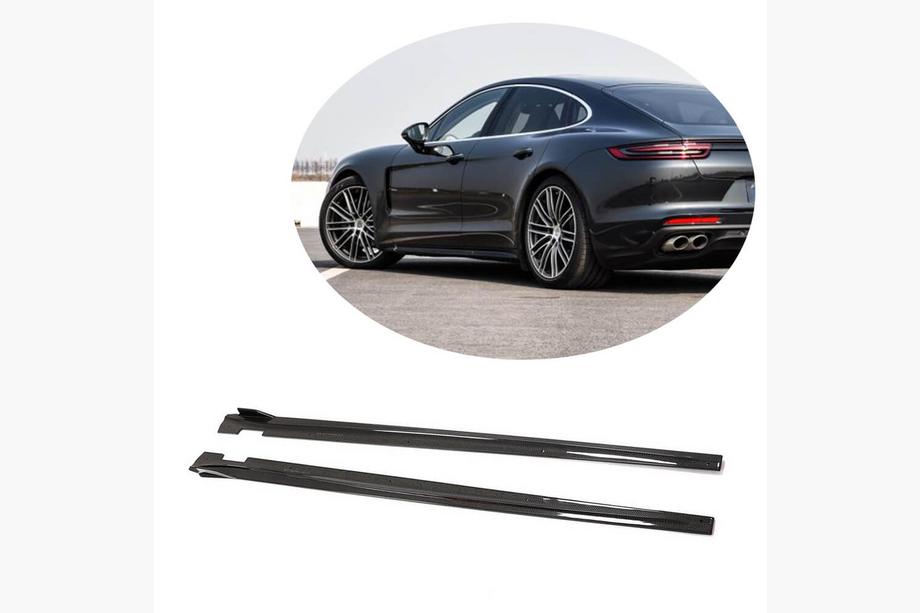 Porsche Panamera 2016-2023 Side Skirts (2016-2020, Carbon) Image