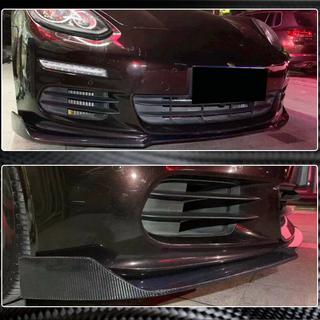 Front Bumper Lip Spoiler (for Base 2013-2016, Carbon) Porsche Panamera 2009-2016 photo 4