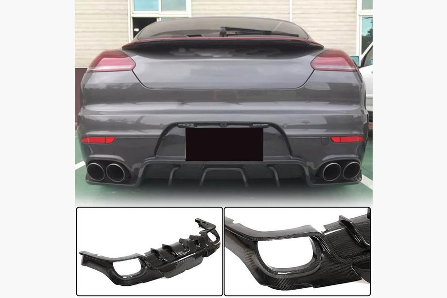 Porsche Panamera 2009-2016 Rear Bumper Diffuser (2013-2016, Carbon) Image