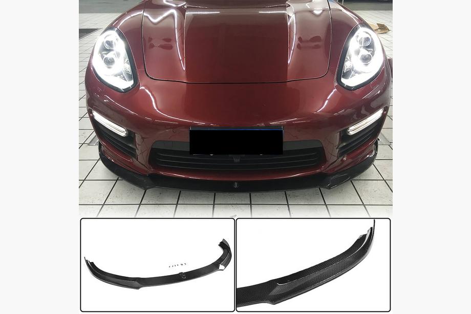 Porsche Panamera 2009-2016 Front Bumper Lip V1 (for Turbo/Turbo S/GTS) Image
