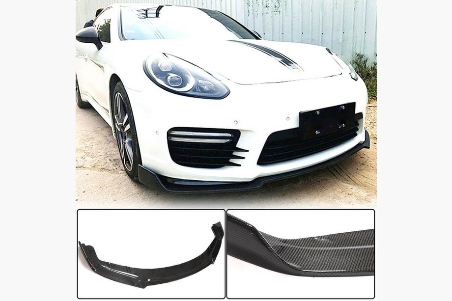 Porsche Panamera 2009-2016 Front Bumper Lip V2 (for Turbo/Turbo S/GTS) Image