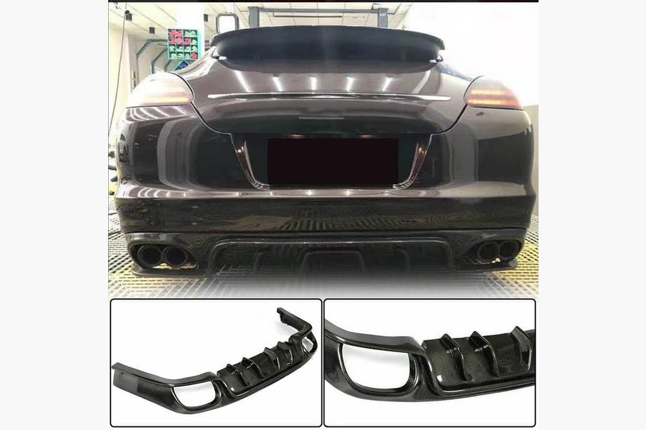 Porsche Panamera 2009-2016 Rear Bumper Diffuser (2009-2013, Carbon) Image