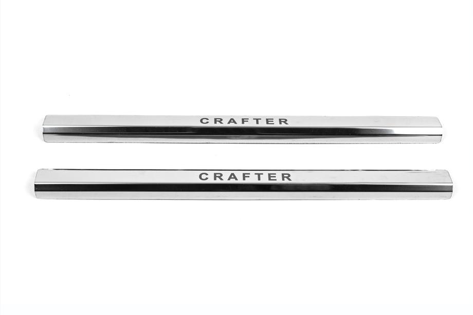 Volkswagen Crafter 2006-2016 VIP Door Sill Protectors (2 pcs, Stainless Steel) Photo 2
