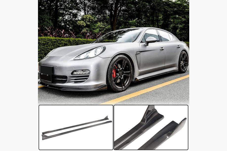Porsche Panamera 2009-2016 Side Skirts V2 (2009-2013, Carbon) Image