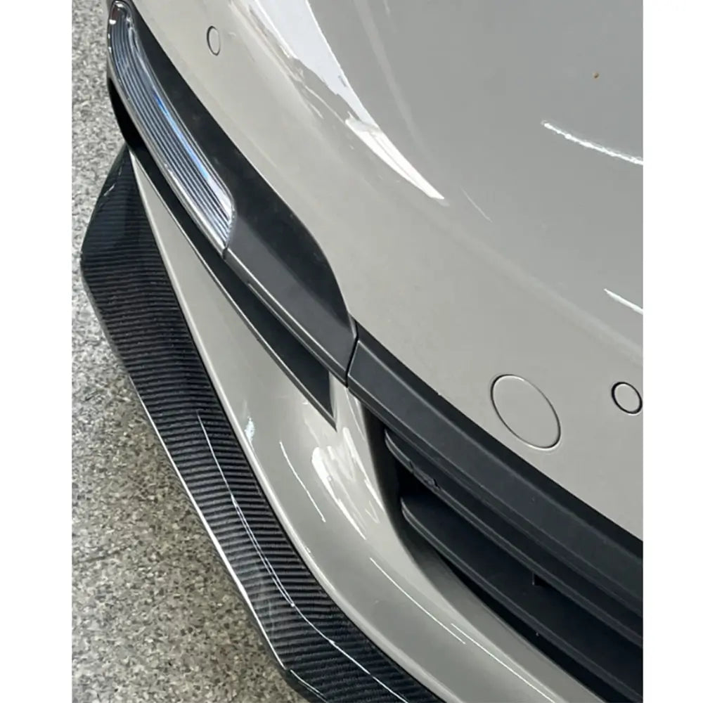 Porsche Panamera 2016-2023 Front Bumper Lip Spoiler (2016-2020, Carbon) photo 7