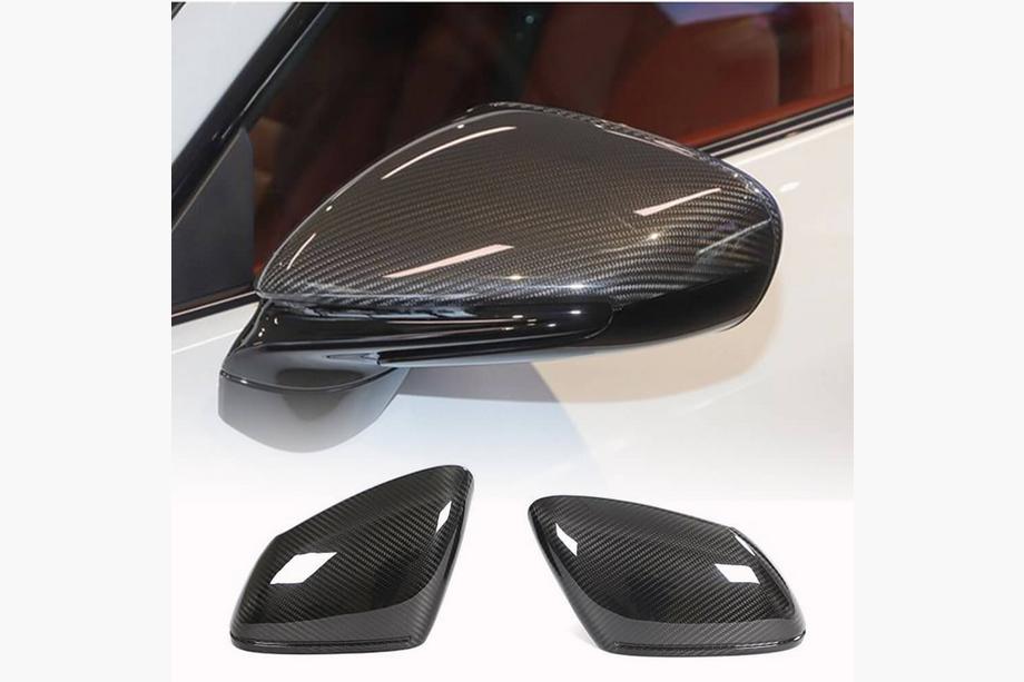 Porsche Taycan 2019- Mirror Covers (2019-2024, Carbon) Image