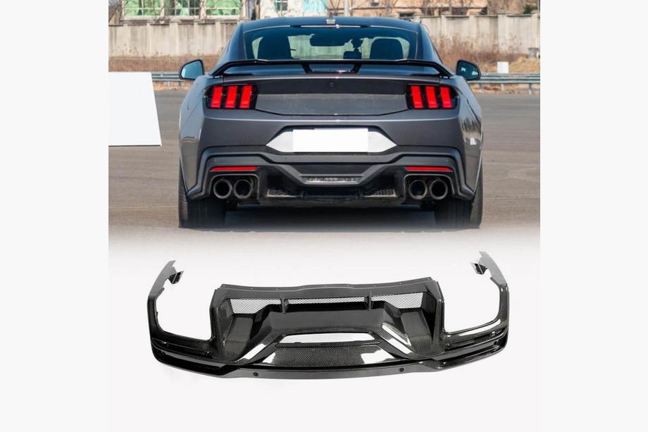 Ford Mustang 2024- Rear Bumper Diffuser (Carbon) Image