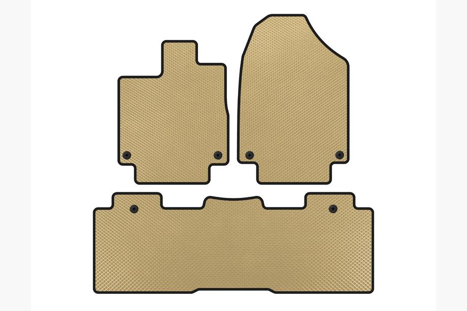 Honda Odyssey 2017– EVA Floor Mats (2 Rows, Beige) Image