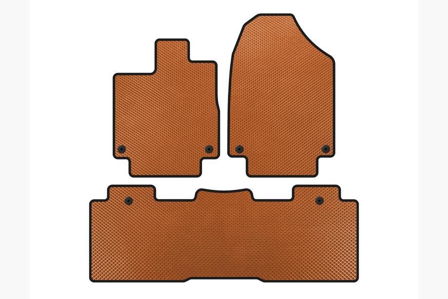 Honda Odyssey 2017– EVA Floor Mats (2 Rows, Orange) Image