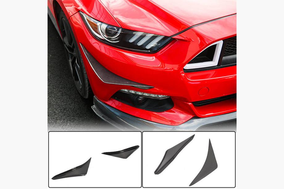 Ford Mustang 2015-2023 Front bumper lip (2015-2017, Carbon) Image