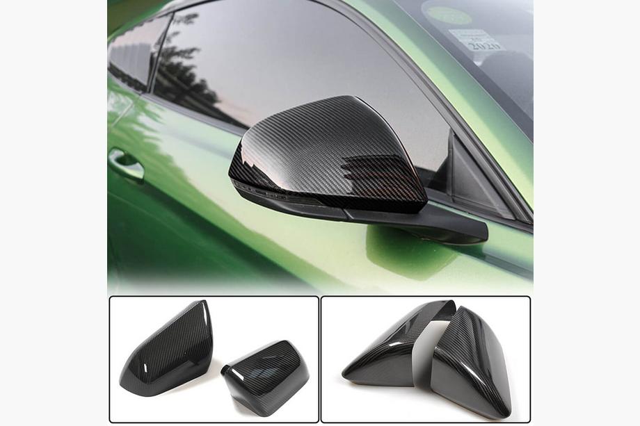 Ford Mustang 2015-2023 Mirror Covers V2 (for USA, Carbon) Image