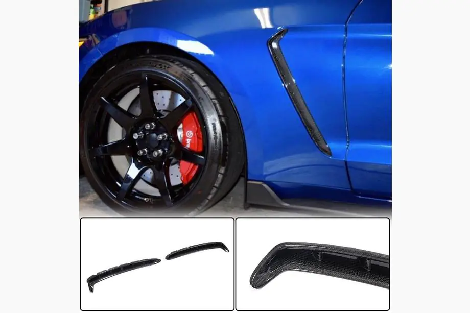 Ford Mustang 2015-2023 Front fender trims (2018-2023, Carbon) Image