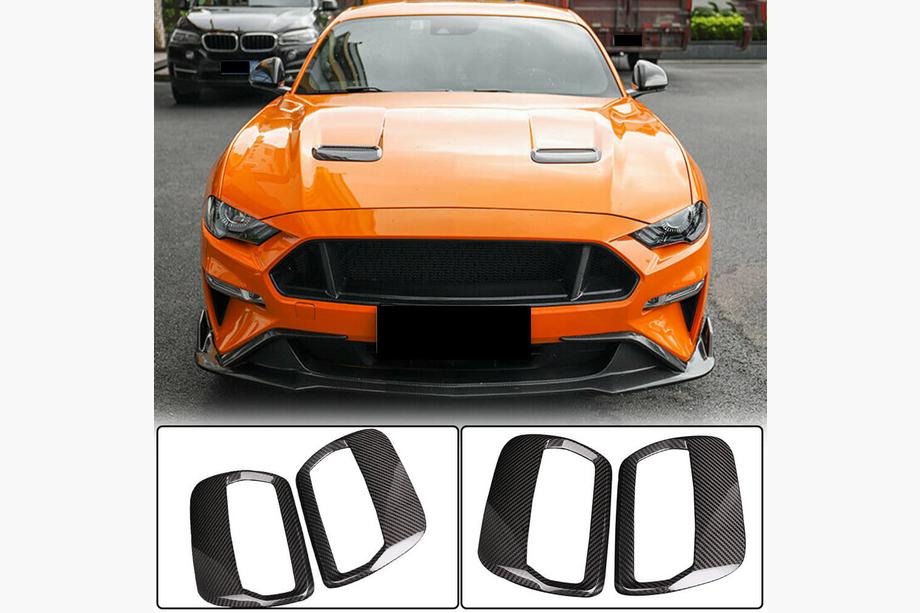 Ford Mustang 2015-2023 Hood Cover (2018-2023, Carbon) Image