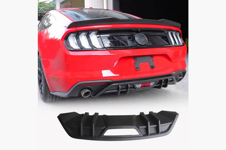 Ford Mustang 2015-2023 Rear Bumper Diffuser (2018-2023, Plastic) Image