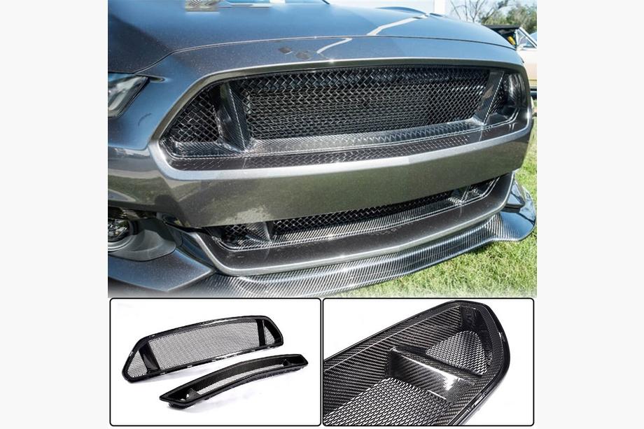 Ford Mustang 2015-2023 Front Grille (2015-2017, Carbon) Image