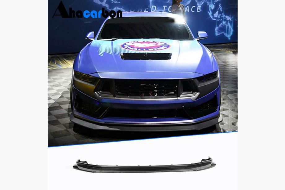 Ford Mustang 2024- Front Bumper Lip Spoiler (Carbon) Image
