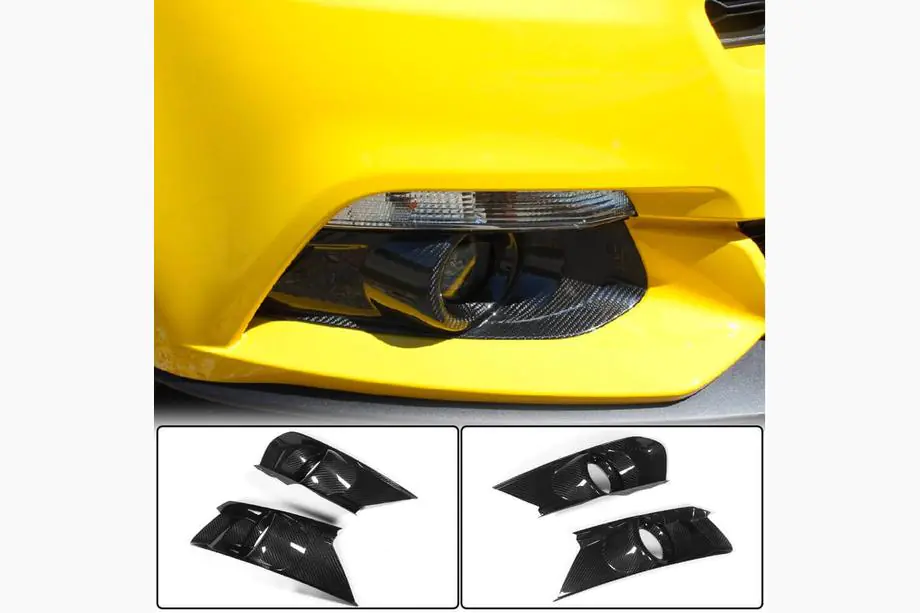 Ford Mustang 2015-2023 Carbon Fog Light Covers V2 (2015-2017) Image