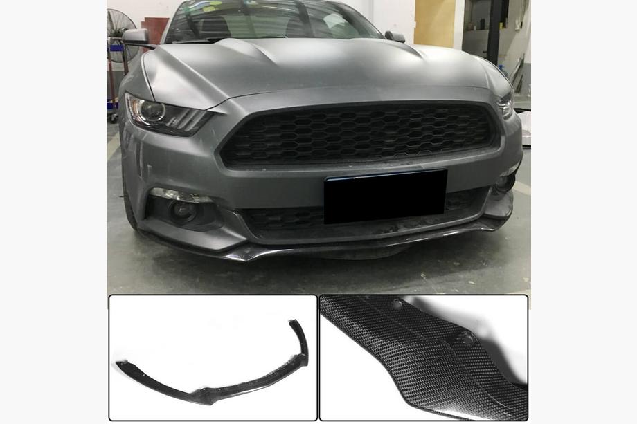 Ford Mustang 2015-2023 Front Bumper Lip (2015-2017, Carbon) Image