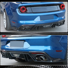 Ford Mustang 2015-2023 Rear Bumper Diffuser V2 (2015-2017, Carbon) photo 3