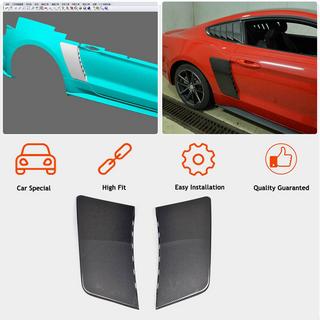 Rear Fender Covers (2015-2017, Carbon) Ford Mustang 2015-2023 photo 2