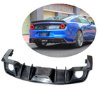 Ford Mustang 2015-2023 Rear Bumper Diffuser V1 (2018-2021, Carbon) photo 1